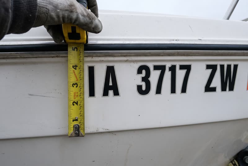What three inches looks like. 3 inches is the federal minimum.