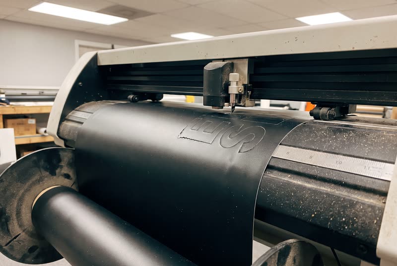 Cut to order. Cut from sheet vinyl to order, not printed.